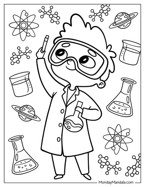 scientist coloring pages to print.